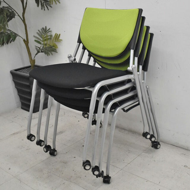 オカムラ  ミーティングチェア プロスタック 2019081702【中古オフィス家具】【中古】