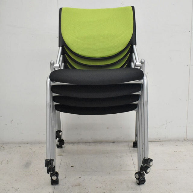 オカムラ  ミーティングチェア プロスタック 2019081702【中古オフィス家具】【中古】