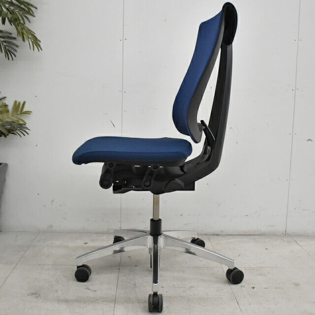 イトーキ セレーオ 肘なし ネイビーブルー 2020030503【中古オフィス家具】【中古】