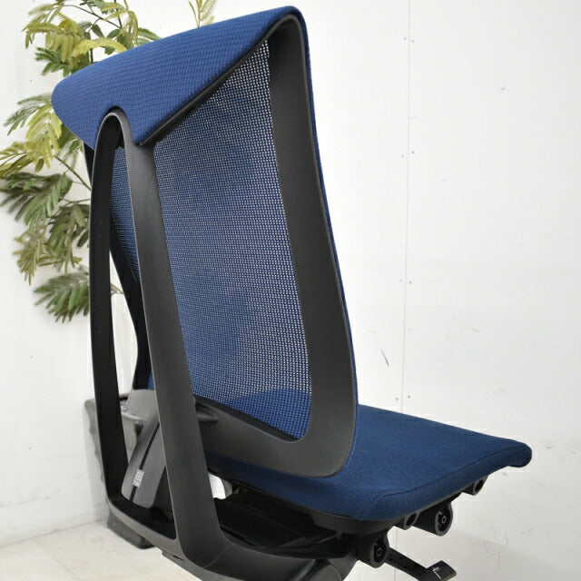 イトーキ セレーオ 肘なし ネイビーブルー 2020030503【中古オフィス家具】【中古】