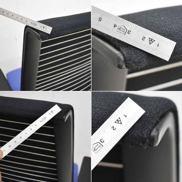スチールケース シンクチェア ブラック 固定肘 背3Dニットタイプ 2020061204【中古オフィス家具】【中古】