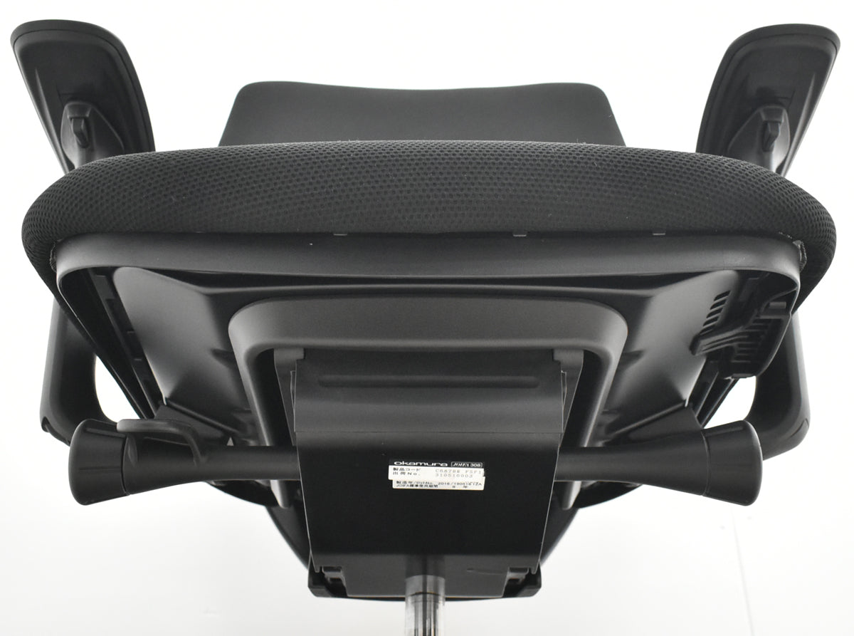 【中古】オカムラ　シルフィー　ハイバック　可動肘　バックカーブアジャスト　前傾機能　ポリッシュ　2025102701【中古オフィス家具】