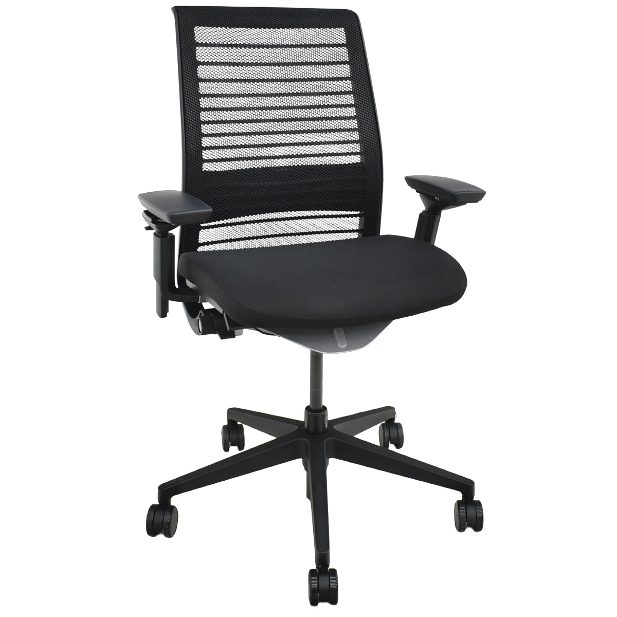 【中古】スチールケース　シンク２　可動肘　ランバーサポート　2025102904【中古オフィス家具】