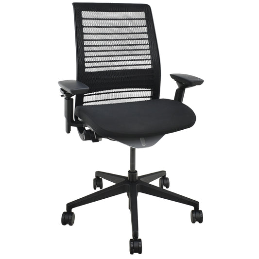 【中古】スチールケース　シンク２　可動肘　ランバーサポート　2025102904【中古オフィス家具】