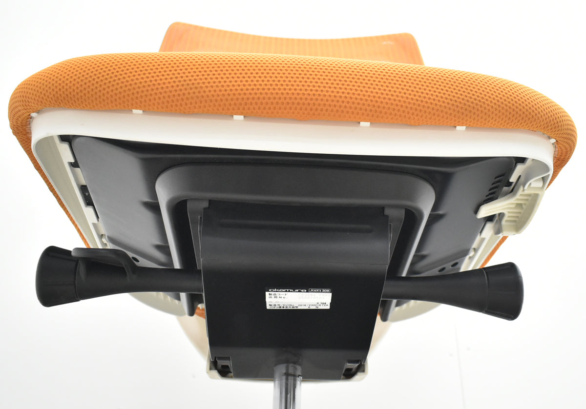 【中古】オカムラ　シルフィー　ハイバック　肘なし　バックカーブアジャスト　前傾機能　ランバーサポート　ポリッシュ　2025103101【中古オフィス家具】