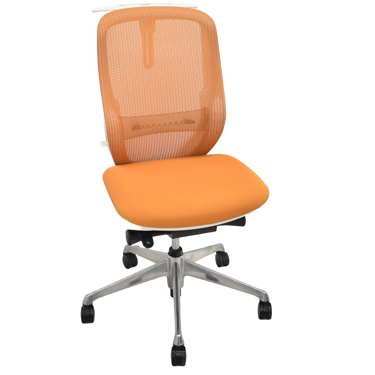 【中古】オカムラ　シルフィー　ハイバック　肘なし　バックカーブアジャスト　前傾機能　ランバーサポート　ポリッシュ　2025103101【中古オフィス家具】