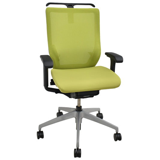 【中古】イトーキ　ミレッザ　ハイバック　可動肘　オートマチックランバーテンション　シルバー脚　2019年製　2025110504【中古オフィス家具】