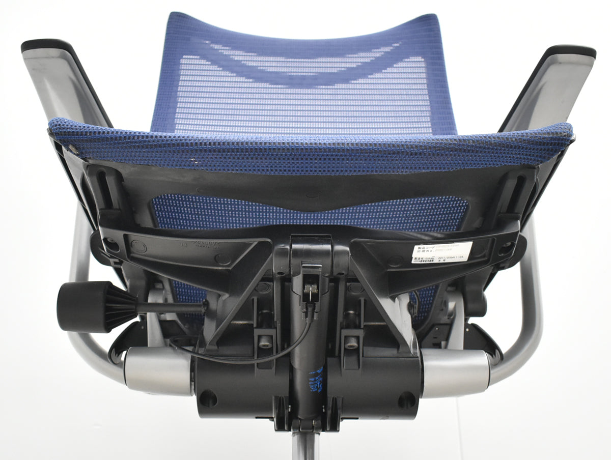 【中古】オカムラ　バロン　ハイバック　固定肘　ランバーサポート　シルバー脚　肘パッド新品交換済　2025110603【中古オフィス家具】