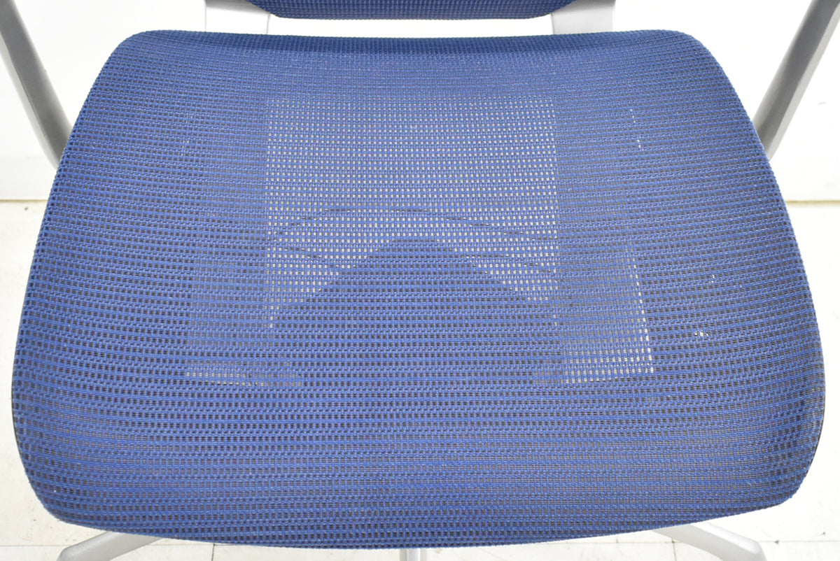 【中古】オカムラ　バロン　ハイバック　固定肘　ランバーサポート　シルバー脚　肘パッド新品交換済　2025110603【中古オフィス家具】