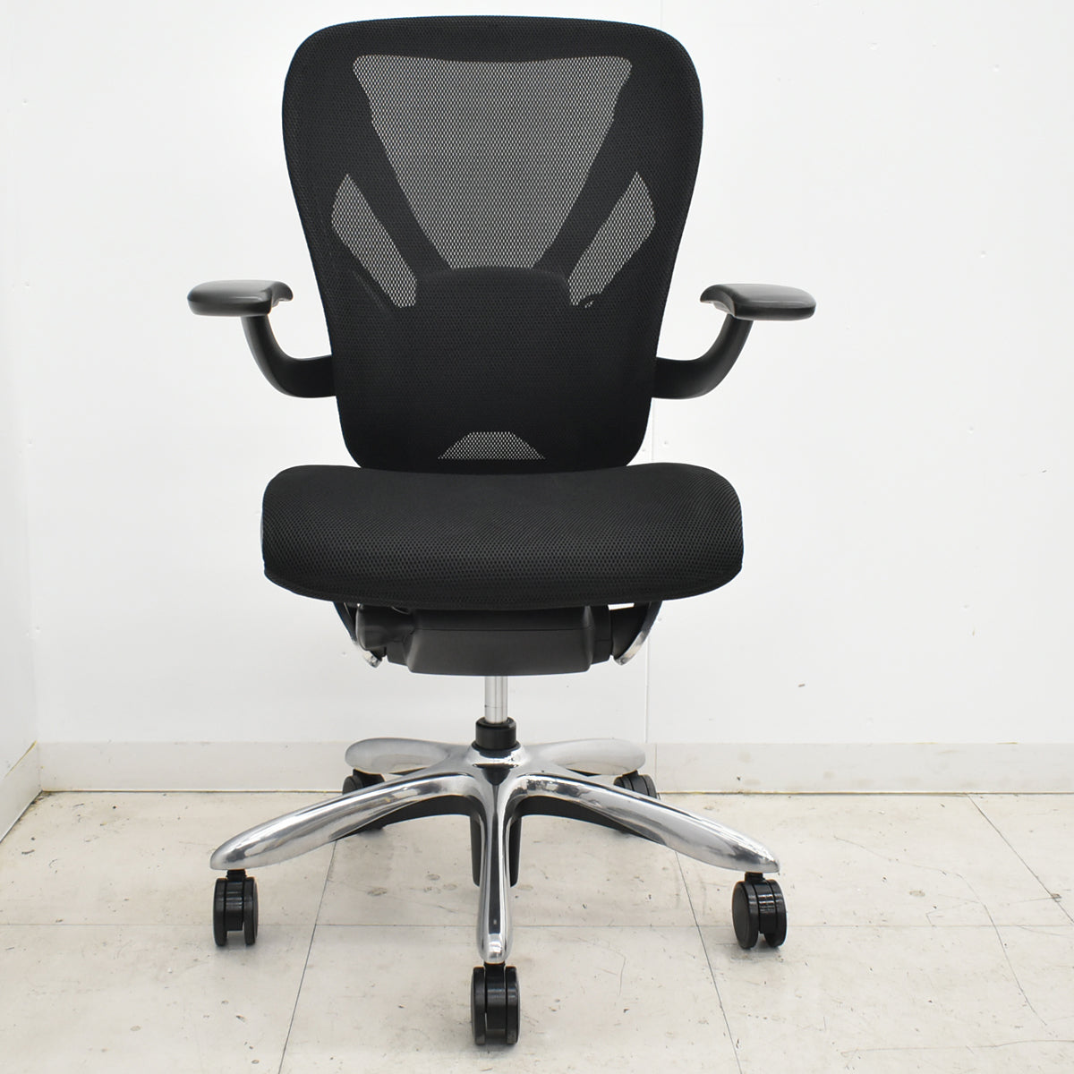 【中古】イナバ　エクセア　可動肘　エアランバーサポート　ポリッシュ　2025110604【中古オフィス家具】