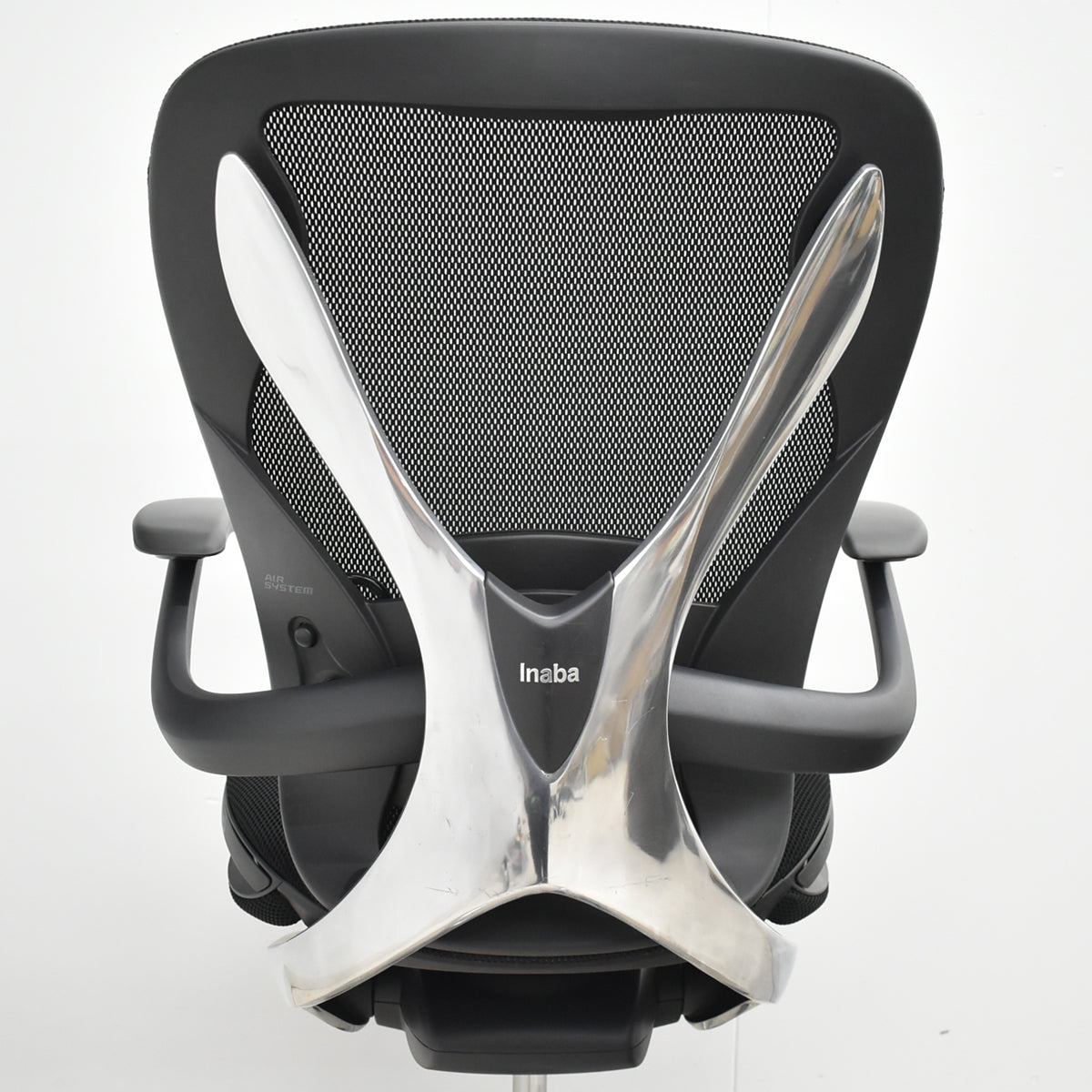 【中古】イナバ　エクセア　可動肘　エアランバーサポート　ポリッシュ　2025110604【中古オフィス家具】
