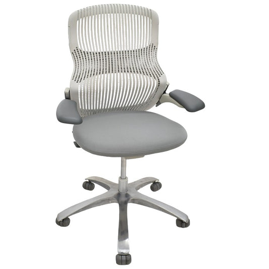 【中古】KNOLL　ジェネレーション　ハイパフォーマンス肘　アルミミラー脚　2024070805【中古オフィス家具】