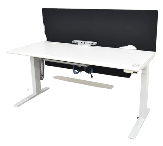 【中古】オカムラ スイフト 電動昇降デスク コントロールパネルインジケーターボタンタイプ デスクトップパネル 3S102P-MG99 ホワイト W1550 2024072503【中古オフィス家具】