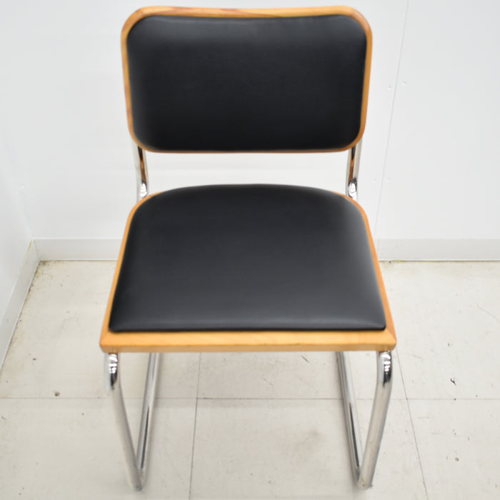 【中古】KNOLL　チェスカチェア　マルセルブロイヤーコレクション　ブラック　2024111103【中古オフィス家具】