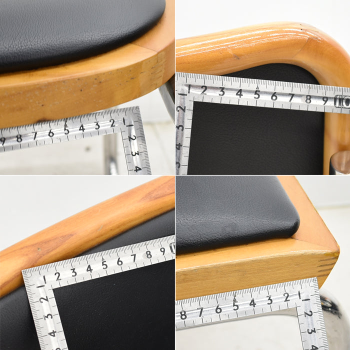 【中古】KNOLL　チェスカチェア　マルセルブロイヤーコレクション　ブラック　2024111103【中古オフィス家具】