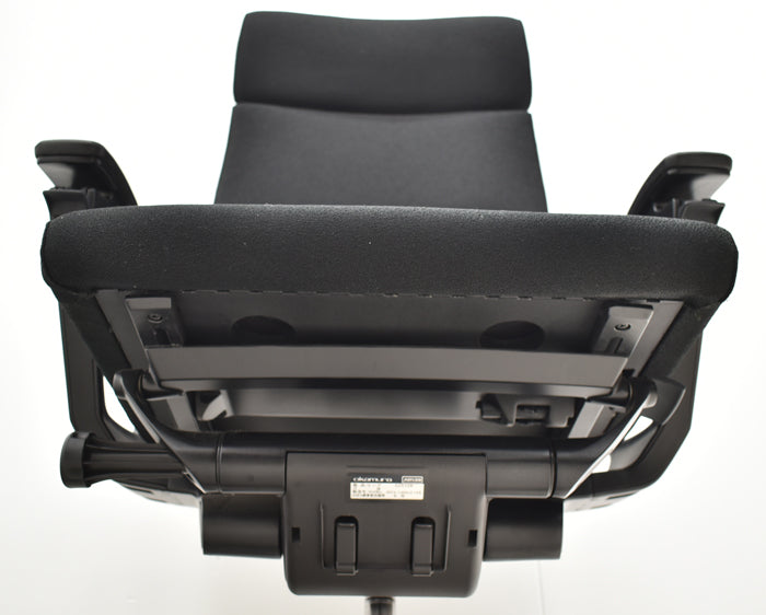 【中古】オカムラ　デューク　エクストラハイバック（可動ヘッドレスト）固定肘　ランバーサポート　2025031201【中古オフィス家具】