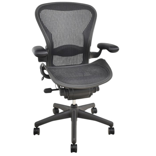 【中古】ハーマン・ミラー　アーロンチェア　Bサイズ　スタンダード　ランバーサポート　2025051302【中古オフィス家具】