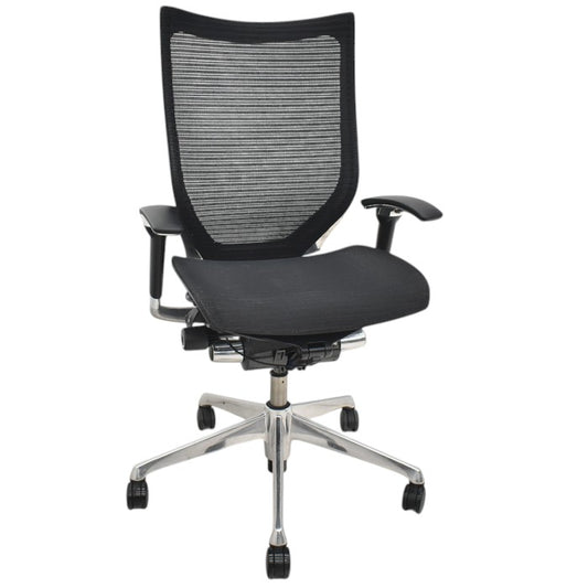 【中古】オカムラ　バロン　ハイバック　可動肘　ポリッシュ　2025060205【中古オフィス家具】