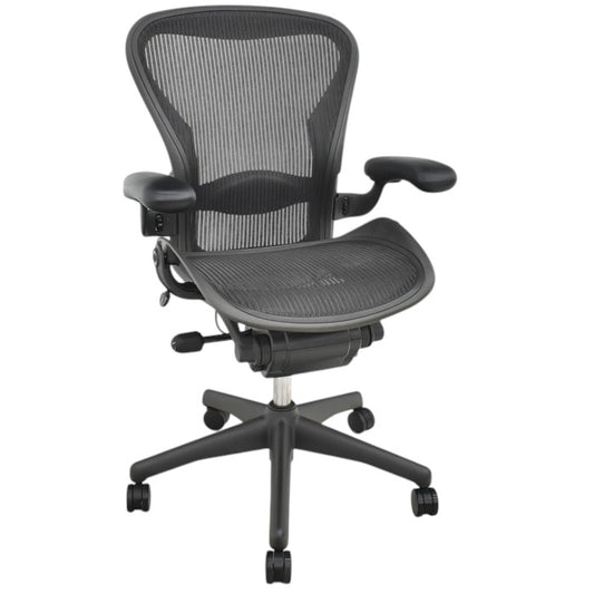 【中古】ハーマンミラー　アーロンチェア　Bサイズ　フル装備　ランバーサポート　2025061205【中古オフィス家具】