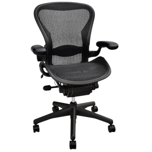 【中古】ハーマンミラー　アーロンチェア　Bサイズ　スタンダード　ランバーサポート　2025061602【中古オフィス家具】