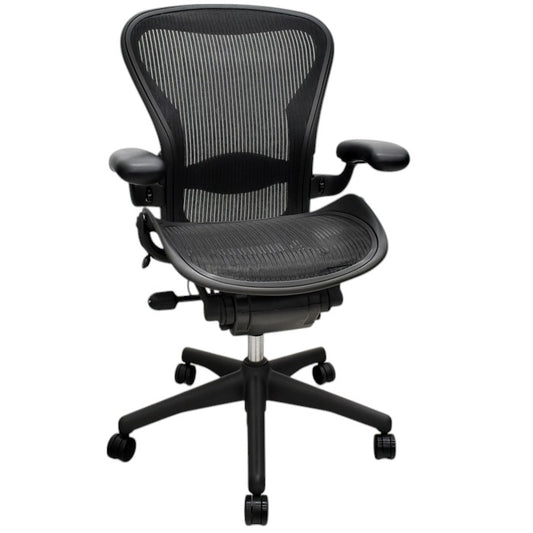 【中古】ハーマンミラー　アーロンチェア　Bサイズ　フル装備　ランバーサポート　2025061705【中古オフィス家具】