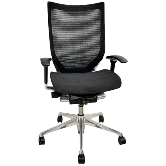 【中古】オカムラ　バロン　ハイバック　可動肘　ポリッシュ　2025061803【中古オフィス家具】