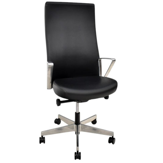 【中古】Knoll　リミックス　ハイバック　アルミループ肘　2025061804【中古オフィス家具】
