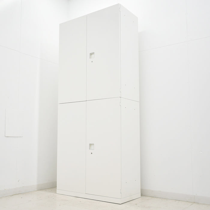 【中古】オカムラ　レクトライン　両開き上下セット　幅900　2025062501【中古オフィス家具】