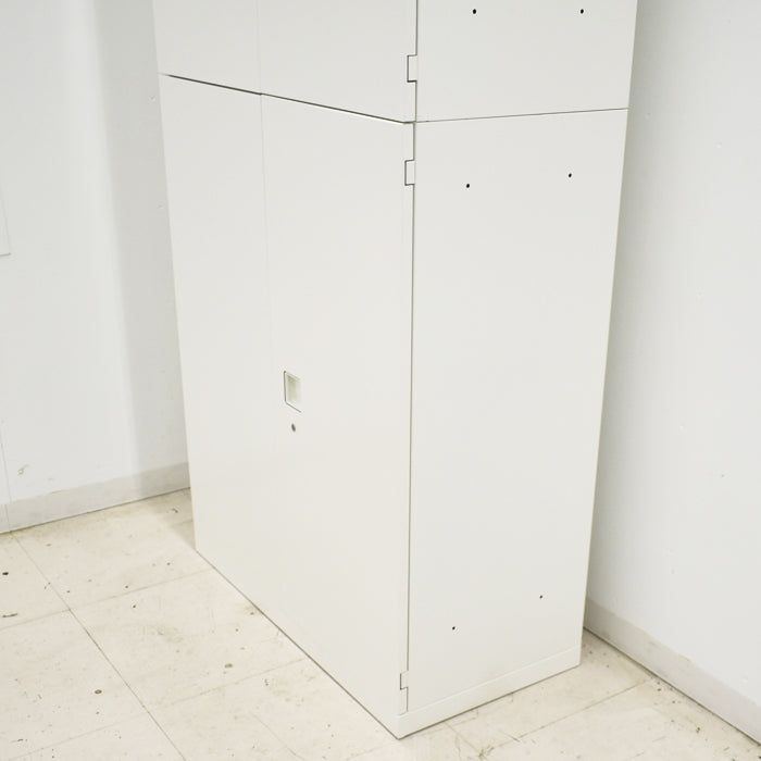 【中古】オカムラ　レクトライン　両開き上下セット　幅900　2025062501【中古オフィス家具】