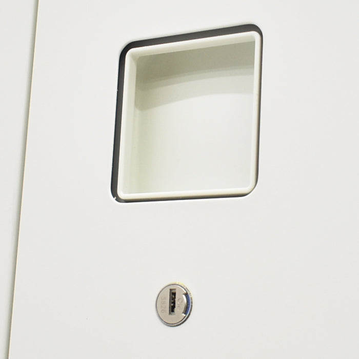 【中古】オカムラ　レクトライン　両開き上下セット　幅900　2025062501【中古オフィス家具】