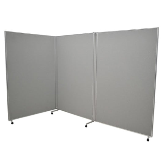 【中古】TOYOSET　ベルフィックス　パーティション３枚折　移動式タイプ　幅3720　2025062502【中古オフィス家具】