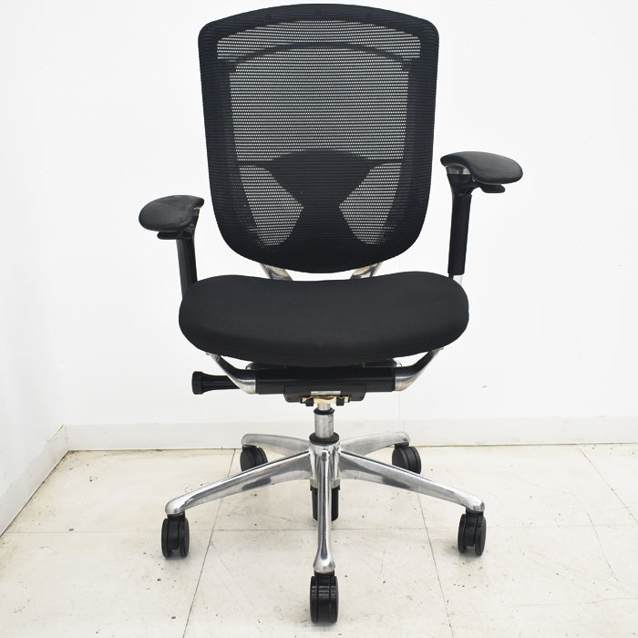 【中古】[難有]オカムラ　コンテッサ　可動肘　ランバーサポート　ポリッシュ　ハンガー　2025070802【中古オフィス家具】