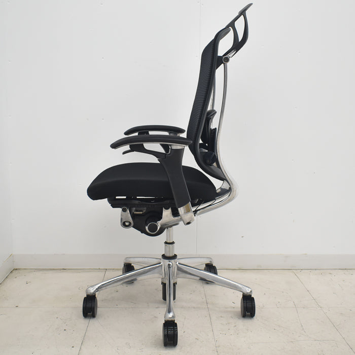 【中古】[難有]オカムラ　コンテッサ　可動肘　ランバーサポート　ポリッシュ　ハンガー　2025070802【中古オフィス家具】