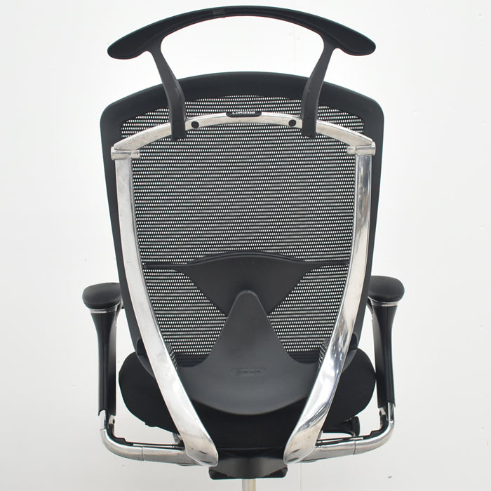 【中古】[難有]オカムラ　コンテッサ　可動肘　ランバーサポート　ポリッシュ　ハンガー　2025070802【中古オフィス家具】