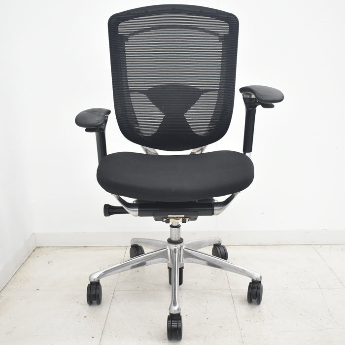 【中古】[難有]オカムラ　コンテッサ　可動肘　ランバーサポート　ポリッシュ　2025070803【中古オフィス家具】