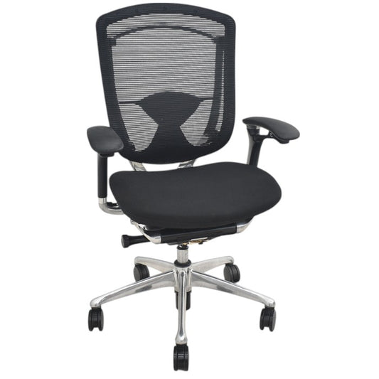 【中古】[難有]オカムラ　コンテッサ　可動肘　ランバーサポート　ポリッシュ　2025070803【中古オフィス家具】