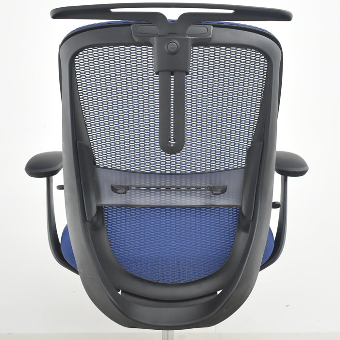 【中古】オカムラ　シルフィー　ローバック　固定肘　バックカーブアジャスト　前傾機能　ハンガー　ポリッシュ脚　ランバーサポート　2025070805【中古オフィス家具】