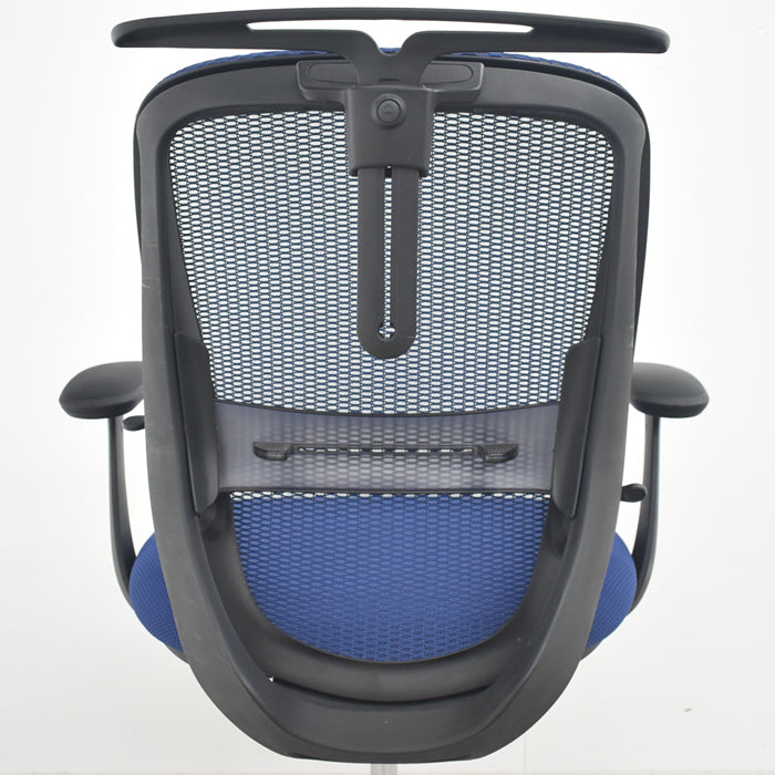 【中古】オカムラ　シルフィー　ローバック　固定肘　バックカーブアジャスト　前傾機能　ハンガー　ポリッシュ脚　ランバーサポート　2025070806【中古オフィス家具】