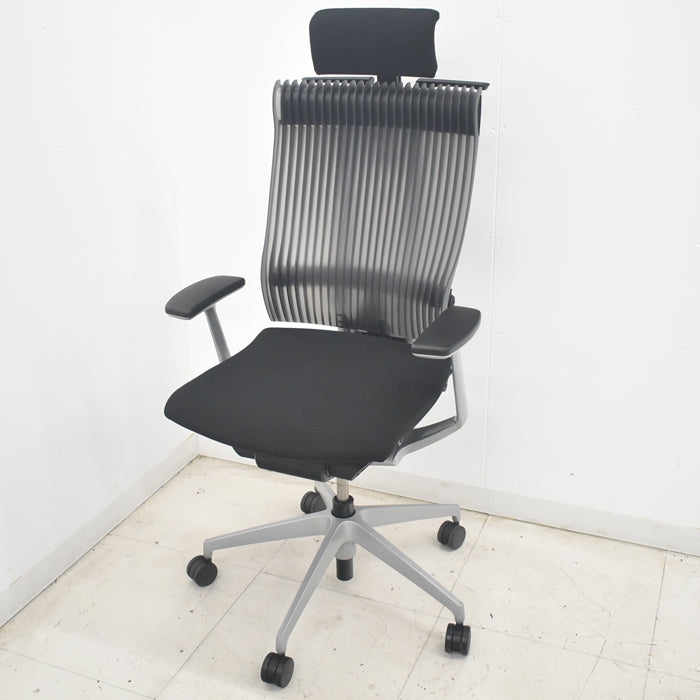 【中古】イトーキ　スピーナ　固定肘　エラストマーバック　可動ヘッドレスト　ハンガー　2025071601【中古オフィス家具】