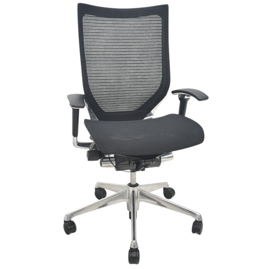 【中古】オカムラ　バロン　ハイバック　可動肘　ポリッシュ　2025071701【中古オフィス家具】
