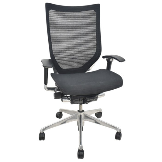 【中古】オカムラ　バロン　ハイバック　可動肘　ポリッシュ　2025071702【中古オフィス家具】