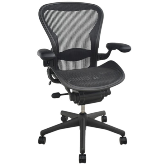 【中古】ハーマンミラー　アーロンチェア　Bサイズ　フル装備　ランバーサポート　2025071903【中古オフィス家具】