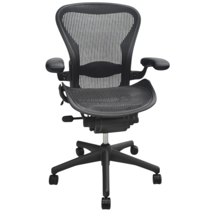 【中古】ハーマンミラー　アーロンチェア　Bサイズ　フル装備　ランバーサポート　2025071905【中古オフィス家具】
