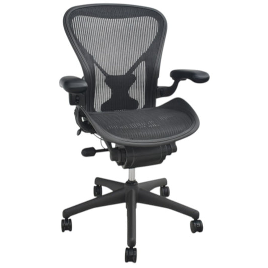 【中古】ハーマンミラー　アーロンチェア　Bサイズ　フル装備　ポスチャーフィット　2025071906【中古オフィス家具】