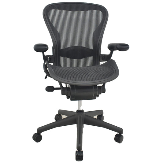 【中古】ハーマンミラー　アーロンチェア　Bサイズ　フル装備　ランバーサポート　2025072201【中古オフィス家具】