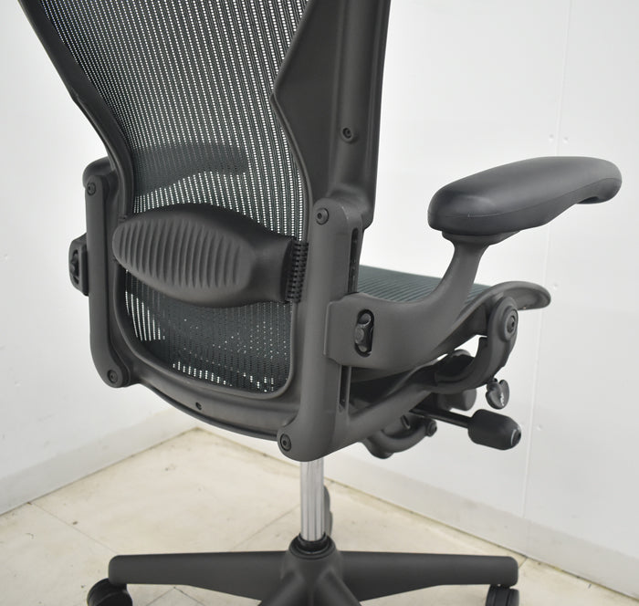 【中古】ハーマンミラー　アーロンチェア　Bサイズ　フル装備　ランバーサポート　ハンガー　2025072203【中古オフィス家具】