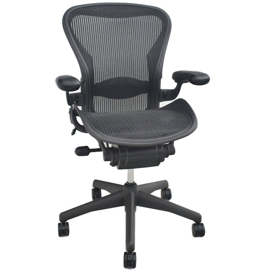 【中古】ハーマンミラー　アーロンチェア　Bサイズ　フル装備　ランバーサポート　2025072204【中古オフィス家具】