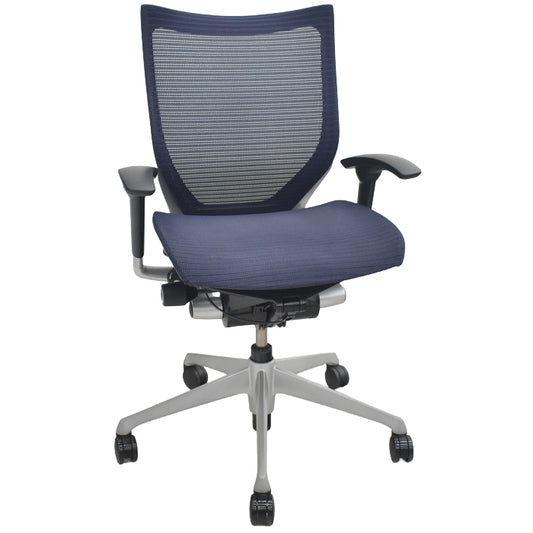【中古】オカムラ　バロン　ローバック　可動肘　シルバー脚　2025072402【中古オフィス家具】
