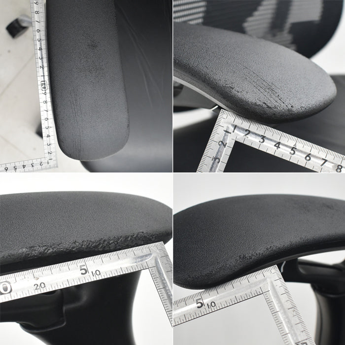 【中古】オカムラ　コンテッサ　可動肘　ランバーサポート　ポリッシュ　革張り　2025073004【中古オフィス家具】