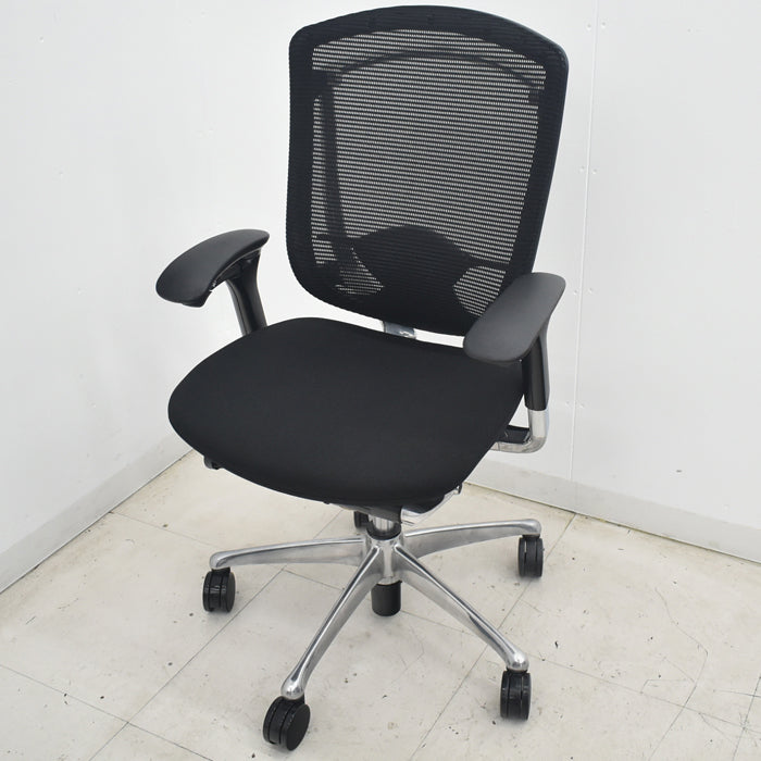【中古】オカムラ　コンテッサ　可動肘　ランバーサポート　ポリッシュ　2025073005【中古オフィス家具】